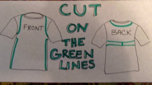 T-shirt apron cutting diagram